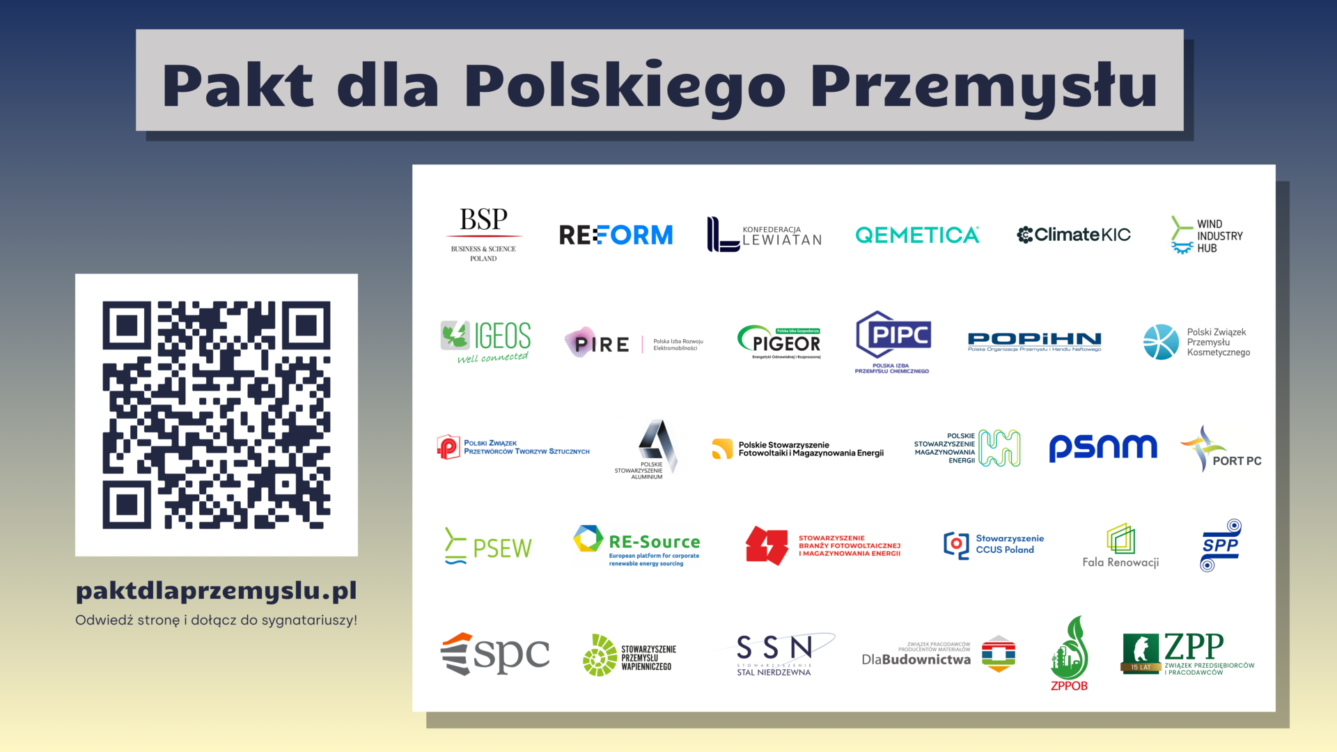 Pakt dla czystego przemysłu plansza PAP